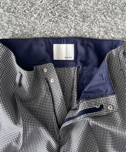 KAIKO(カイコー)の「KAIKO Wool wide slacks(スラックス・メンズ・チェック/グレー系その他/ストライプ・2/1)」の15枚目の写真