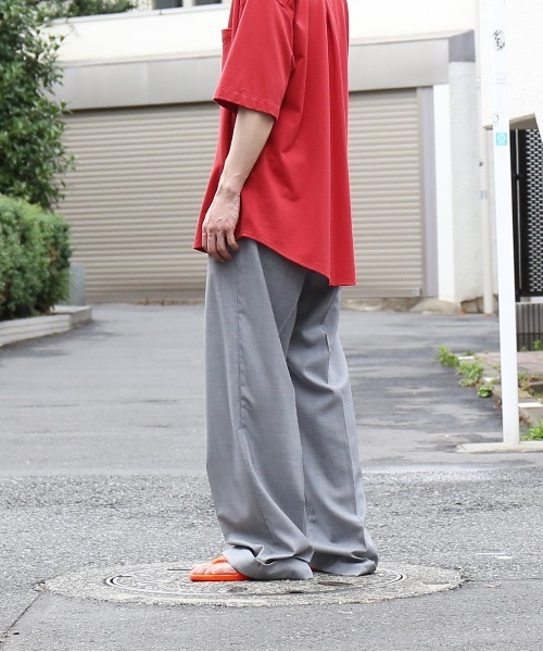 KAIKO(カイコー)の「KAIKO Wool wide slacks(スラックス・メンズ・チェック/グレー系その他/ストライプ・2/1)」の21枚目の写真
