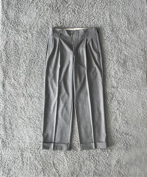 KAIKO(カイコー)の「KAIKO Wool wide slacks(スラックス・メンズ・チェック/グレー系その他/ストライプ・2/1)」の22枚目の写真