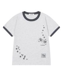 ホタルレタリング配色リンガー半袖Tシャツ（2カラー）