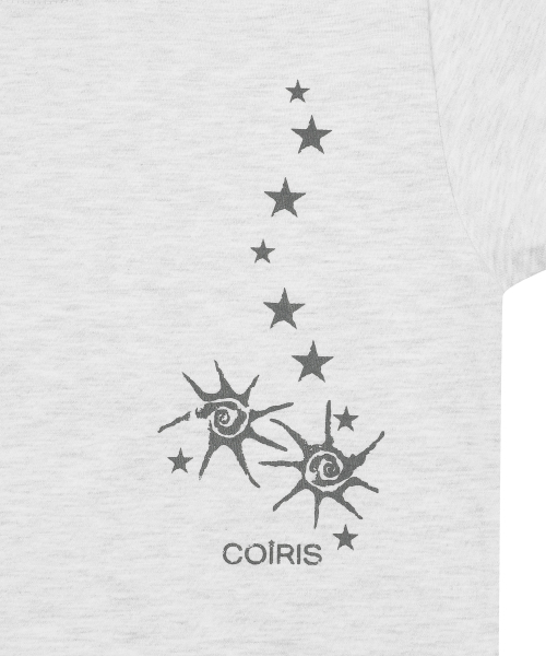 COIRIS(コイリス)の「ホタルレタリング配色リンガー半袖Tシャツ(2カラー)(Tシャツ/カットソー・レディース・ライトグレー/ネイビー・FREE)」の6枚目の写真