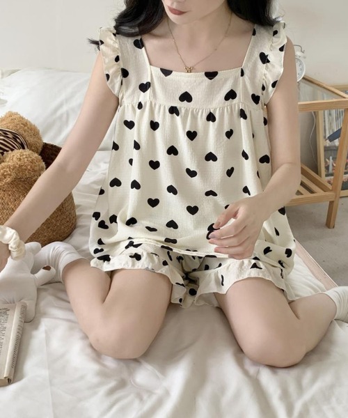 MAISON DE THERESE(メゾン ド テレーズ)の「キャミルームウェア フリル付き 2 点セット アウト着(キャミソール・レディース・A/B・M)」の6枚目の写真