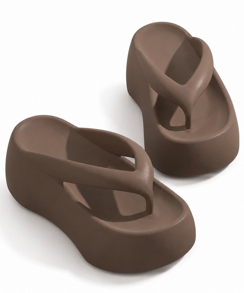 SORENA(ソレナ)の「厚底トングサンダル(サンダル・レディース・グレイッシュベージュ/ブラック・LARGE/MEDIUM/SMALL)」の4枚目の写真
