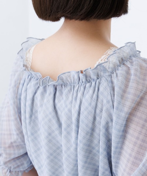 flower(フラワー)の「ダスクチェックブラウス(シャツ/ブラウス・レディース・ブラウン・FREE)」の13枚目の写真