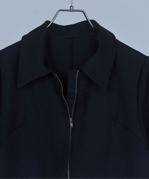 Carmelo(カーメロ)の「Polo Zip Mini Flare OP / ハーフジップフレアミニワンピース(ワンピース・レディース・アイボリー/ブラック・FREE)」の8枚目の写真