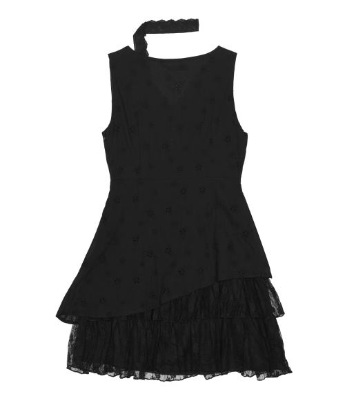 NICK&NICOLE(ニックアンドニコール)の「FLORAL LINEN SCARF DRESS_BLACK(ワンピース・レディース・その他・FREE)」の2枚目の写真