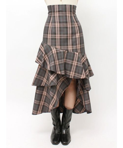 dazzlin(ダズリン)の「アシメラッフルマーメイドスカート(スカート・レディース・その他1/ブラック/アイボリー・MEDIUM/SMALL)」の17枚目の写真