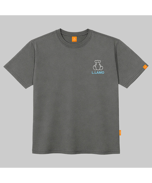 LLAMO(エラモ)の「ラインベア 半袖Tシャツ 男女共用 ビッグサイズ S 4XL(Tシャツ/カットソー・レディース・ホワイト/チャコールグレー/ネイビー・SMALL/MEDIUM/LARGE/X-LARGE/2XL/4XL/3XL)」の3枚目の写真