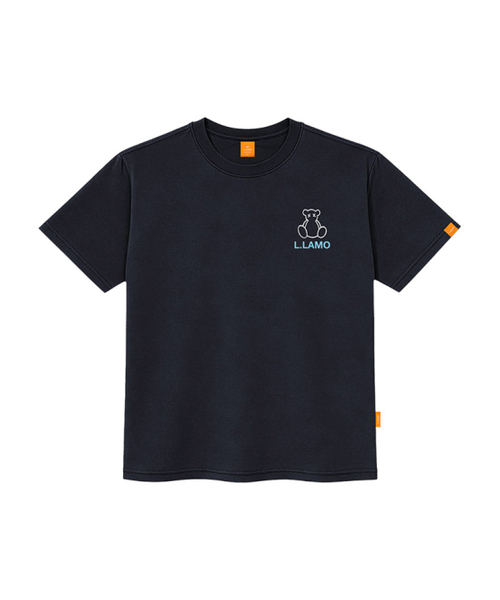 LLAMO(エラモ)の「ラインベア 半袖Tシャツ 男女共用 ビッグサイズ S 4XL(Tシャツ/カットソー・レディース・ホワイト/チャコールグレー/ネイビー・SMALL/MEDIUM/LARGE/X-LARGE/2XL/4XL/3XL)」の4枚目の写真