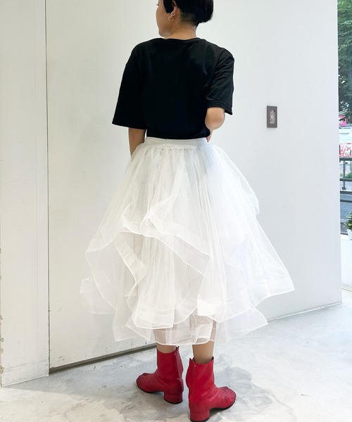 Narcissus(ナルシス)の「【Narcissus / KIMHEKIM WOMAN ( キムへキム ) 】ハートオーバーTシャツ 半袖 ロゴ(Tシャツ/カットソー・レディース・ブラック・XS/S size)」の11枚目の写真