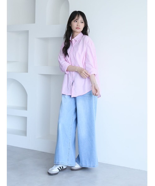 fifth（フィフス）の「バックゴムワイドデニム（デニムパンツ・レディース・インディゴブルー/ライトブルー・M/S/L）」の8枚目の写真