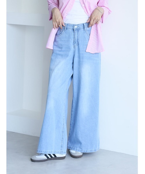 fifth（フィフス）の「バックゴムワイドデニム（デニムパンツ・レディース・インディゴブルー/ライトブルー・M/S/L）」の10枚目の写真
