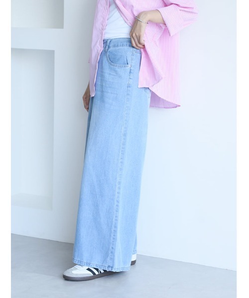 fifth（フィフス）の「バックゴムワイドデニム（デニムパンツ・レディース・インディゴブルー/ライトブルー・M/S/L）」の11枚目の写真