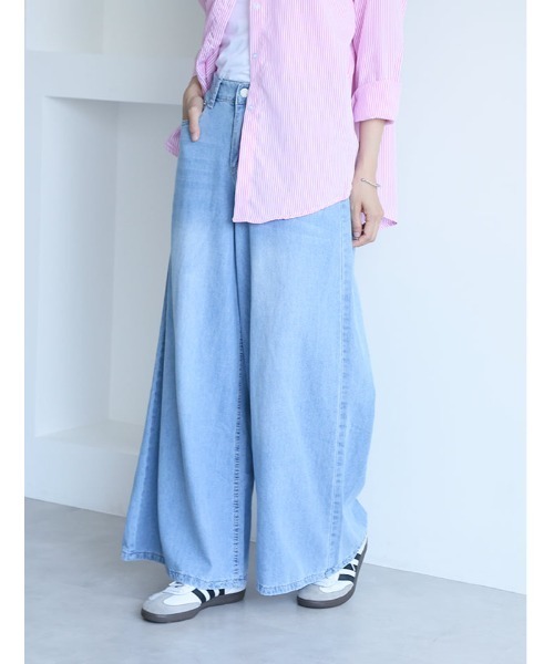 fifth（フィフス）の「バックゴムワイドデニム（デニムパンツ・レディース・インディゴブルー/ライトブルー・M/S/L）」の12枚目の写真