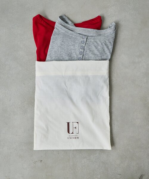 GALLARDAGALANTE(ガリャルダガランテ)の「【2026AW Debut】【UNFORM】2PACヘンリーネックカットソー(Tシャツ/カットソー・レディース・ネイビー/グレー・FREE)」の16枚目の写真
