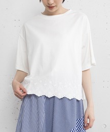 バードスカラップ刺繍Tee
