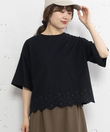 バードスカラップ刺繍Tee