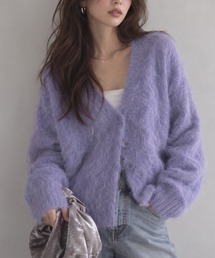 【2WAY】シャギーニット カシュクールカーディガン