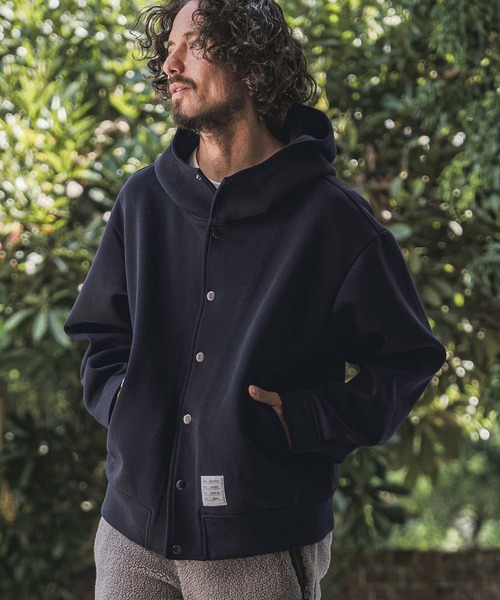 wjk reluxe(ダブルジェーケーリラックス)の「mpa4185- Double Knit Hoodie パーカー(WR26W-20)(パーカー・メンズ・トップグレー/ブラック/ネイビー・L/M/S)」の3枚目の写真