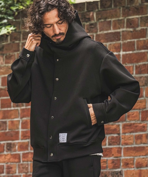 wjk reluxe(ダブルジェーケーリラックス)の「mpa4185- Double Knit Hoodie パーカー(WR26W-20)(パーカー・メンズ・トップグレー/ブラック/ネイビー・L/M/S)」の5枚目の写真