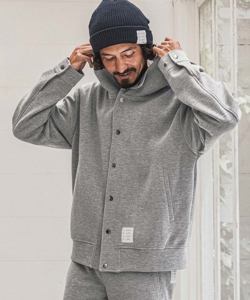 wjk reluxe(ダブルジェーケーリラックス)の「mpa4185- Double Knit Hoodie パーカー(WR26W-20)(パーカー・メンズ・トップグレー/ブラック/ネイビー・L/M/S)」の8枚目の写真