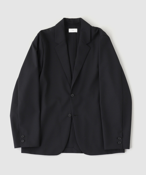 ATON(エイトン)の「ATON(エイトン)WOOL TROPICAL TAILORED JACKET(テーラードジャケット・メンズ・ブラック・6/4)」の1枚目の写真