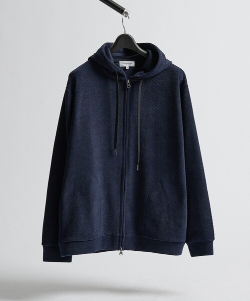 ABAHOUSE(アバハウス)の「モールジャガード ダブルZIPパーカー(パーカー・メンズ・オフホワイト/ネイビー/レッド・44/46/48)」の19枚目の写真