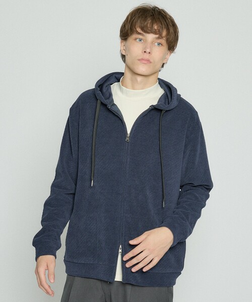 ABAHOUSE(アバハウス)の「モールジャガード ダブルZIPパーカー(パーカー・メンズ・オフホワイト/ネイビー/レッド・44/46/48)」の21枚目の写真