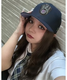 NEW ERA（ニューエラ）の「ニューエラ【NEW ERA】- ミルウォーキー・ブルワーズ キャップ【Milwaukee 59FIFTY TRACKER HYDRANGEA NAVY 14745131】（キャップ）」
