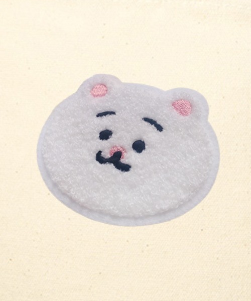 SPECIAL PRODUCT DESIGN(スペシャルプロダクトデザイン)の「〈ひよこのねこ〉刺繍ワッペン付きトートバッグ(トートバッグ・レディース・キナリ/ブラック・FREE)」の4枚目の写真