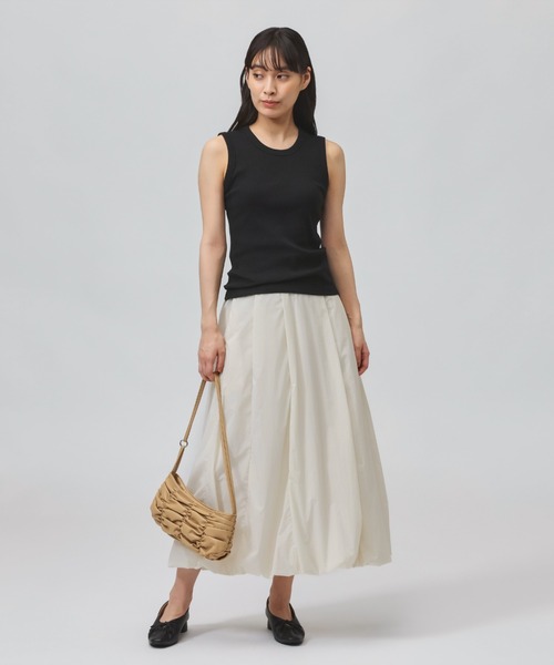 TIGORA(ティゴラ)の「ティゴラ TIGORA ストレッチリブタンクトップ(タンクトップ・レディース・ブラック/ライトベージュ・S/M/L/XL)」の19枚目の写真