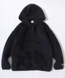 Champion/チャンピオン SHERPA FLEECE HOODED JACKET/シェルパフリース ロゴ ワンポイント刺繍 ジップアップパーカー/ボアフリースジャケット/ブルゾン/レディース