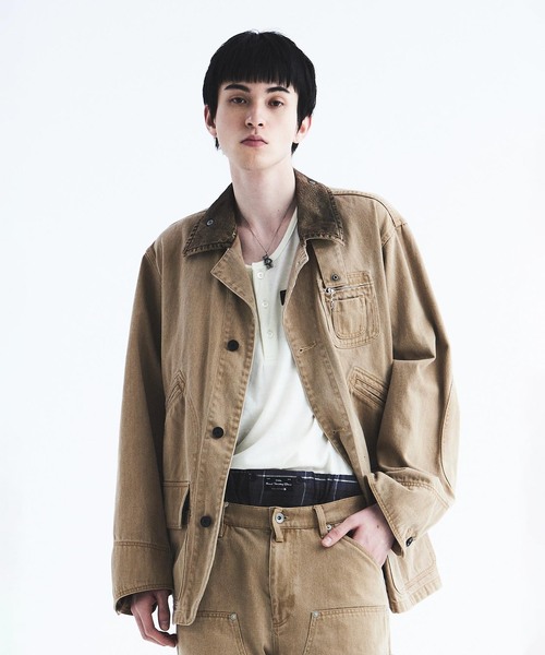 DAIRIKU(ダイリク)の「DAIRIKU / ダイリク Vintage Wash "Regular" Hunting Jacket(その他アウター・メンズ・ベージュ/ブラック/グリーン・MEDIUM/LARGE)」の5枚目の写真