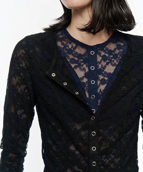 POOLDE(プールデ)の「Shadow Petal Tops(シャツ/ブラウス・レディース・ブラウン/ホワイト/ブラック・FREE)」の17枚目の写真