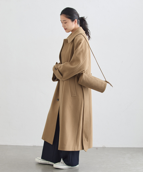 journal standard L'essage(ジャーナルスタンダードレサージュ)の「SUPER100モッサバルカラーコート(ステンカラーコート・レディース・ネイビー/キャメル・36/38)」の19枚目の写真