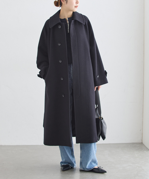journal standard L'essage(ジャーナルスタンダードレサージュ)の「SUPER100モッサバルカラーコート(ステンカラーコート・レディース・ネイビー/キャメル・36/38)」の21枚目の写真