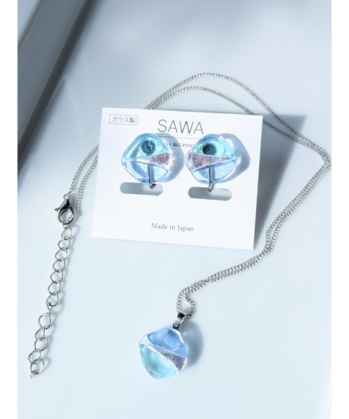 tone(トーン)の「【sawa】2色イヤリング(MA)(イヤリング・レディース・ブルー系その他・FREE)」の3枚目の写真