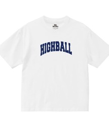 NOBOUND(ノーバウンド) 半袖Tシャツ HIGHBALL ハイボール ロゴ プリント ビッグシルエット トップス カットソー レディース