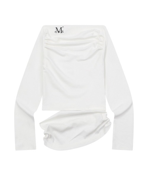 MUCENT(ムセント)の「A'GEM/9 × .kom 『MUCENT/ムセント』 RIVA SHIRRING SLIT OFF SHOULDER LONG SLEEVE TEE/RIVA シャーリングスリットオフショルダー(その他トップス・レディース・ブラック/チャコールグレー/ホワイト・FREE)」の15枚目の写真
