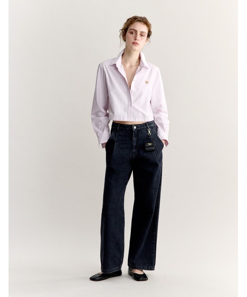 Maison Kitsune(メゾンキツネ)の「BABY FOX CROPPED SHIRT(シャツ/ブラウス・レディース・ライトピンク・40/38/36/34)」の3枚目の写真