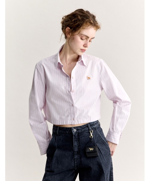 Maison Kitsune(メゾンキツネ)の「BABY FOX CROPPED SHIRT(シャツ/ブラウス・レディース・ライトピンク・40/38/36/34)」の5枚目の写真