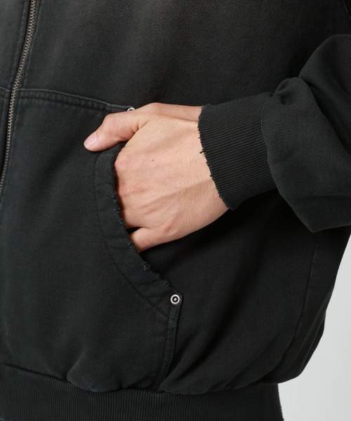 RAGEBLUE(レイジブルー)の「GRADATION DOUBLE ZIP HOODIE/グラデーション加工ダブルジップパーカー(パーカー・メンズ・ブラック/ブラウン/グレー・MEDIUM/LARGE)」の16枚目の写真