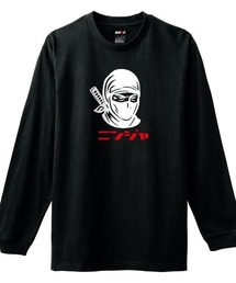 NIPOP(ニポップ) 長袖Tシャツ 忍者 イラスト 和 プリント インバウンド お土産 ロンT トップス レディース