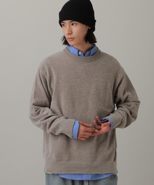 LAKOLE(ラコレ)の「<マシンウォッシャブル>ベーシックモールニットプルオーバー / 823626(ニット/セーター・メンズ・レッド/グレー/ブルー・LARGE/MEDIUM/X-LARGE)」の1枚目の写真