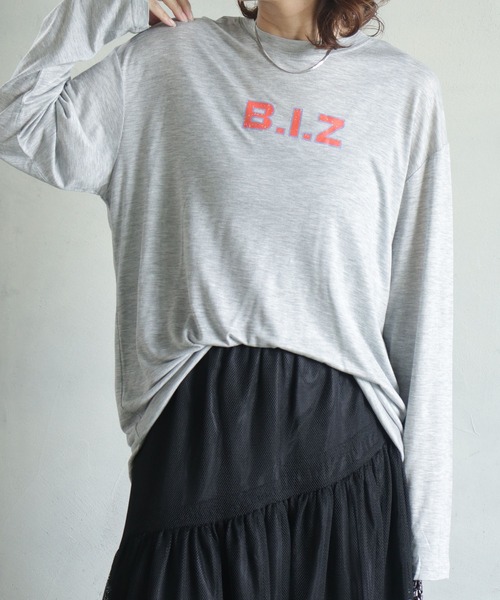 BITTOKO(ビットコ)の「B.I.ZバックレースロンT(Tシャツ/カットソー・レディース・サックスブルー/グレー/ブラック/ピンク・FREE)」の2枚目の写真