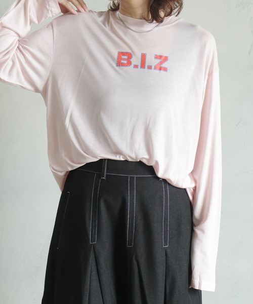 BITTOKO(ビットコ)の「B.I.ZバックレースロンT(Tシャツ/カットソー・レディース・サックスブルー/グレー/ブラック/ピンク・FREE)」の4枚目の写真