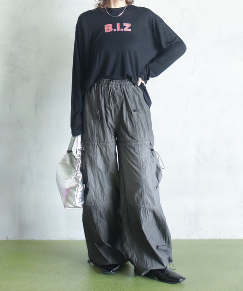 BITTOKO(ビットコ)の「B.I.ZバックレースロンT(Tシャツ/カットソー・レディース・サックスブルー/グレー/ブラック/ピンク・FREE)」の6枚目の写真