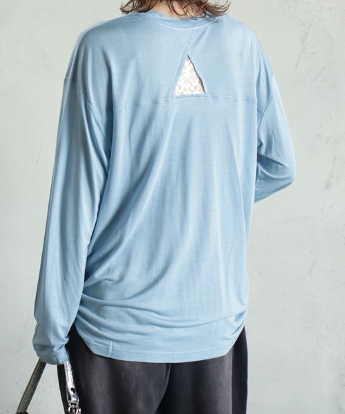 BITTOKO(ビットコ)の「B.I.ZバックレースロンT(Tシャツ/カットソー・レディース・サックスブルー/グレー/ブラック/ピンク・FREE)」の14枚目の写真