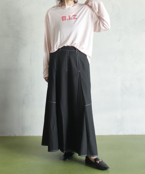 BITTOKO(ビットコ)の「B.I.ZバックレースロンT(Tシャツ/カットソー・レディース・サックスブルー/グレー/ブラック/ピンク・FREE)」の15枚目の写真