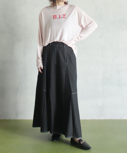 BITTOKO(ビットコ)の「B.I.ZバックレースロンT(Tシャツ/カットソー・レディース・サックスブルー/グレー/ブラック/ピンク・FREE)」の17枚目の写真